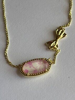 Kendra Scott x LoveShackFancy Bow Gold Elisa Necklace